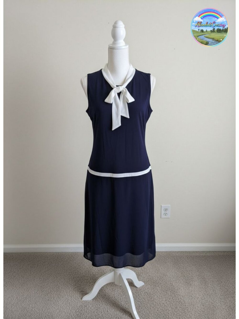 1920s Midi Flapper Dress Drop Waist Great Gatsby Party Costume